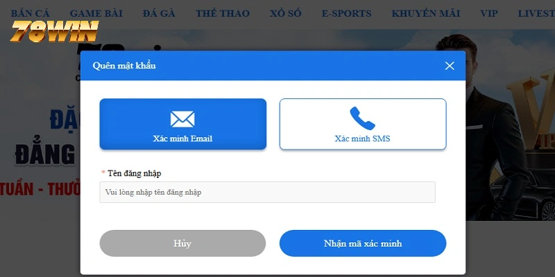 Cách lấy lại mật khẩu đăng nhập 78WIN Cách lấy lại mật khẩu đăng nhập 78WIN